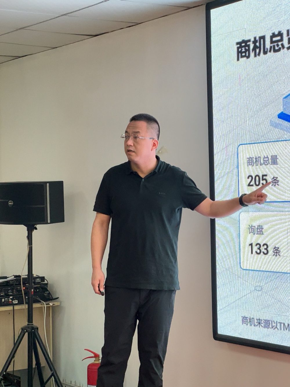 外贸获客培训课堂现场讲解社媒数据